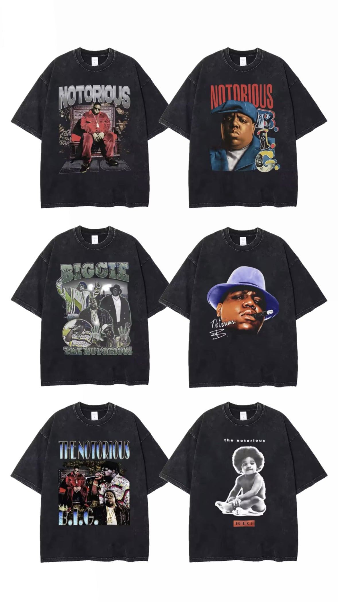 Oversize Notorious B.I.G T-Shirts (6 Varianten)
